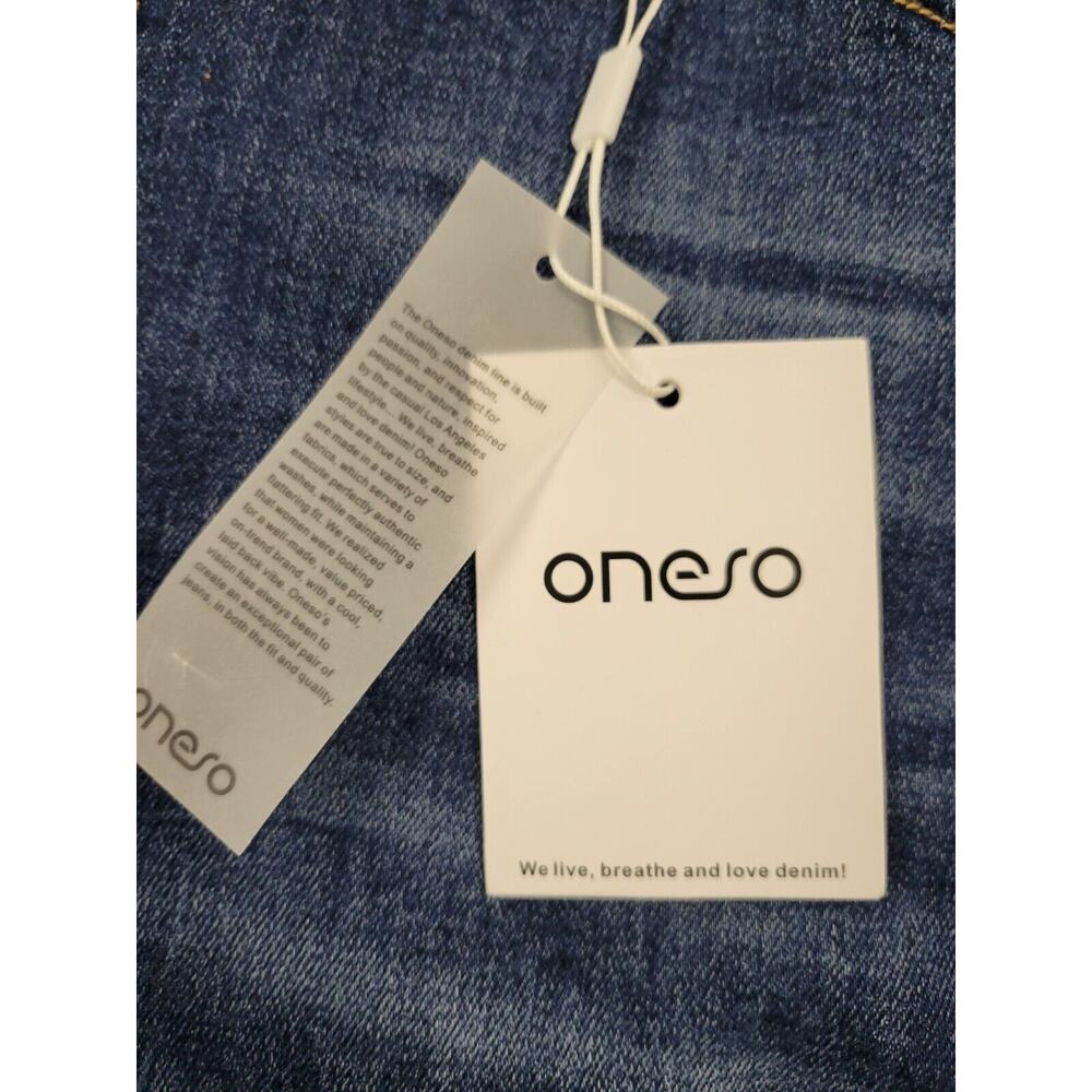 Wide Leg Flare Jeans in Medium Blue - Picture 2 of 6